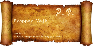 Propper Vajk névjegykártya
